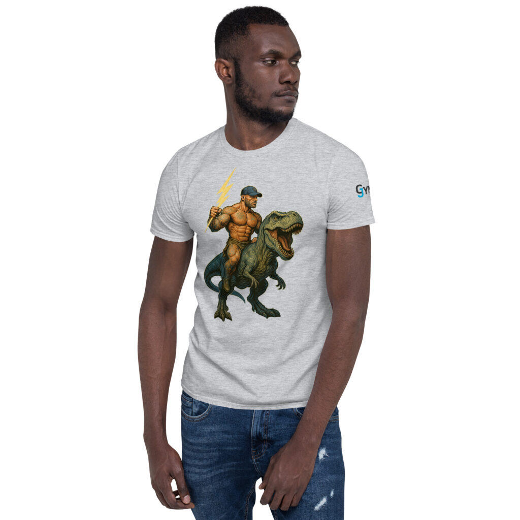 GymJymm Dino Rider T Shirt - Image 6